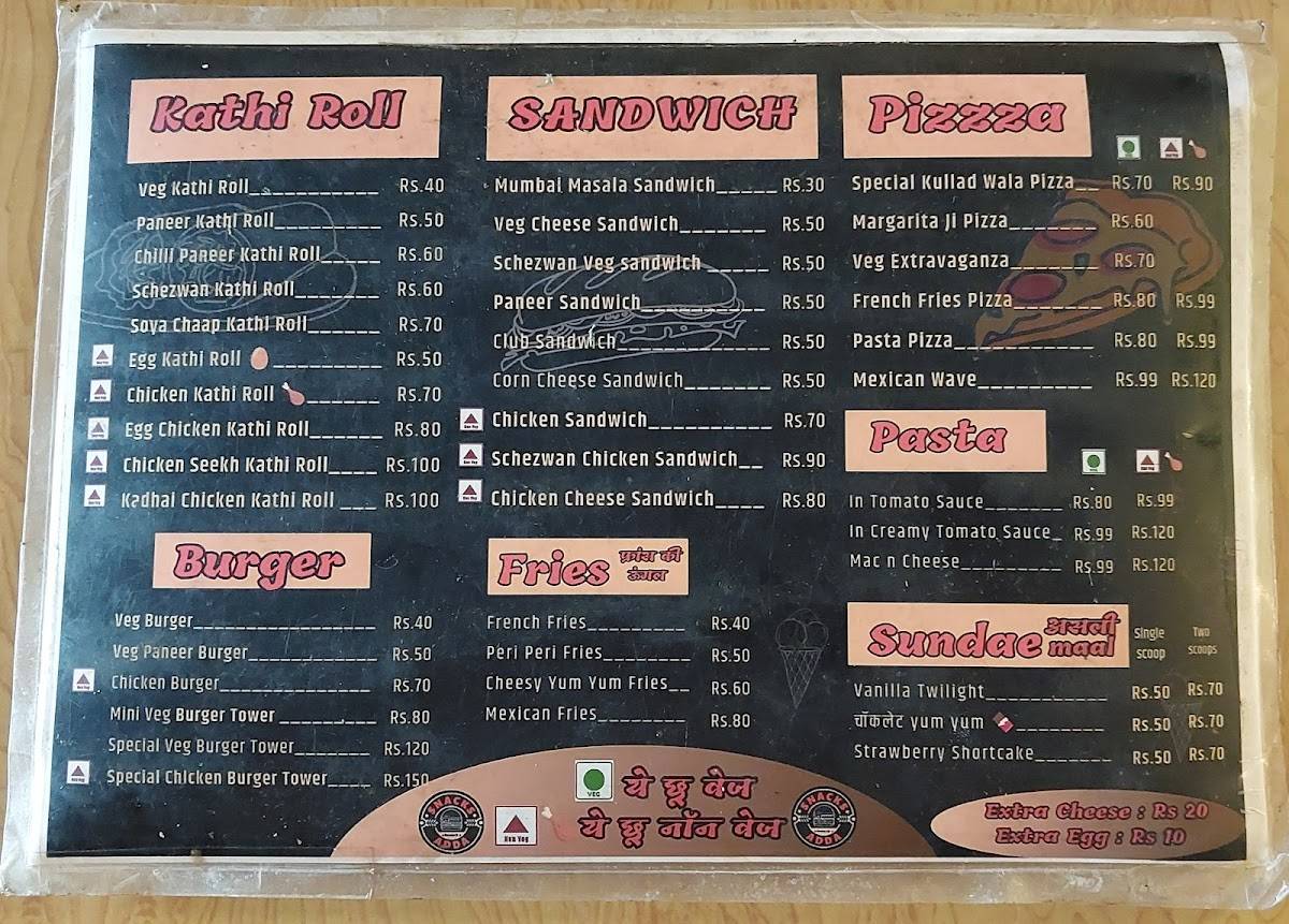 Snacks Adda menu