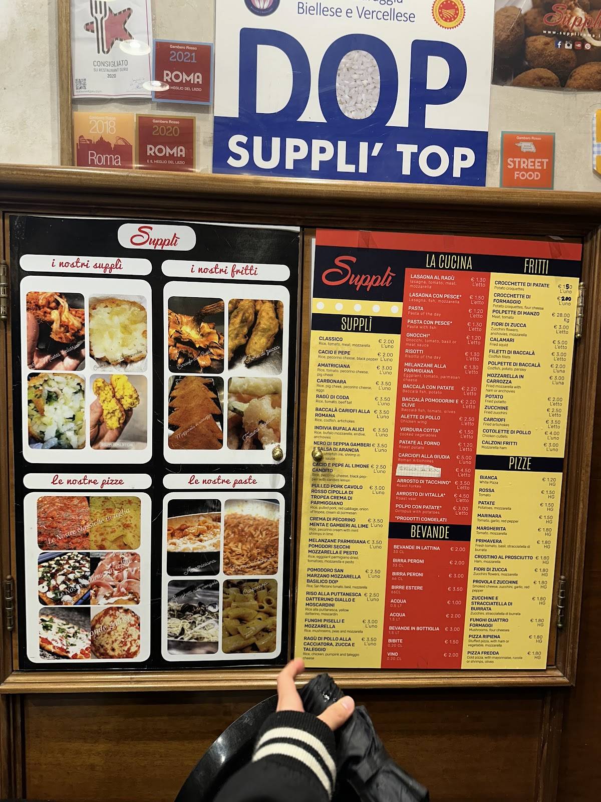 Menu di Supplì 
