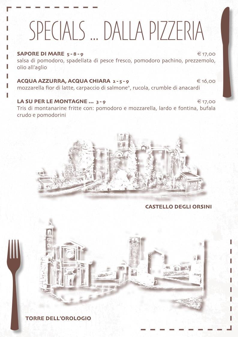 Menu di 33 Giri Rivalta - Ristorante Pizzeria 