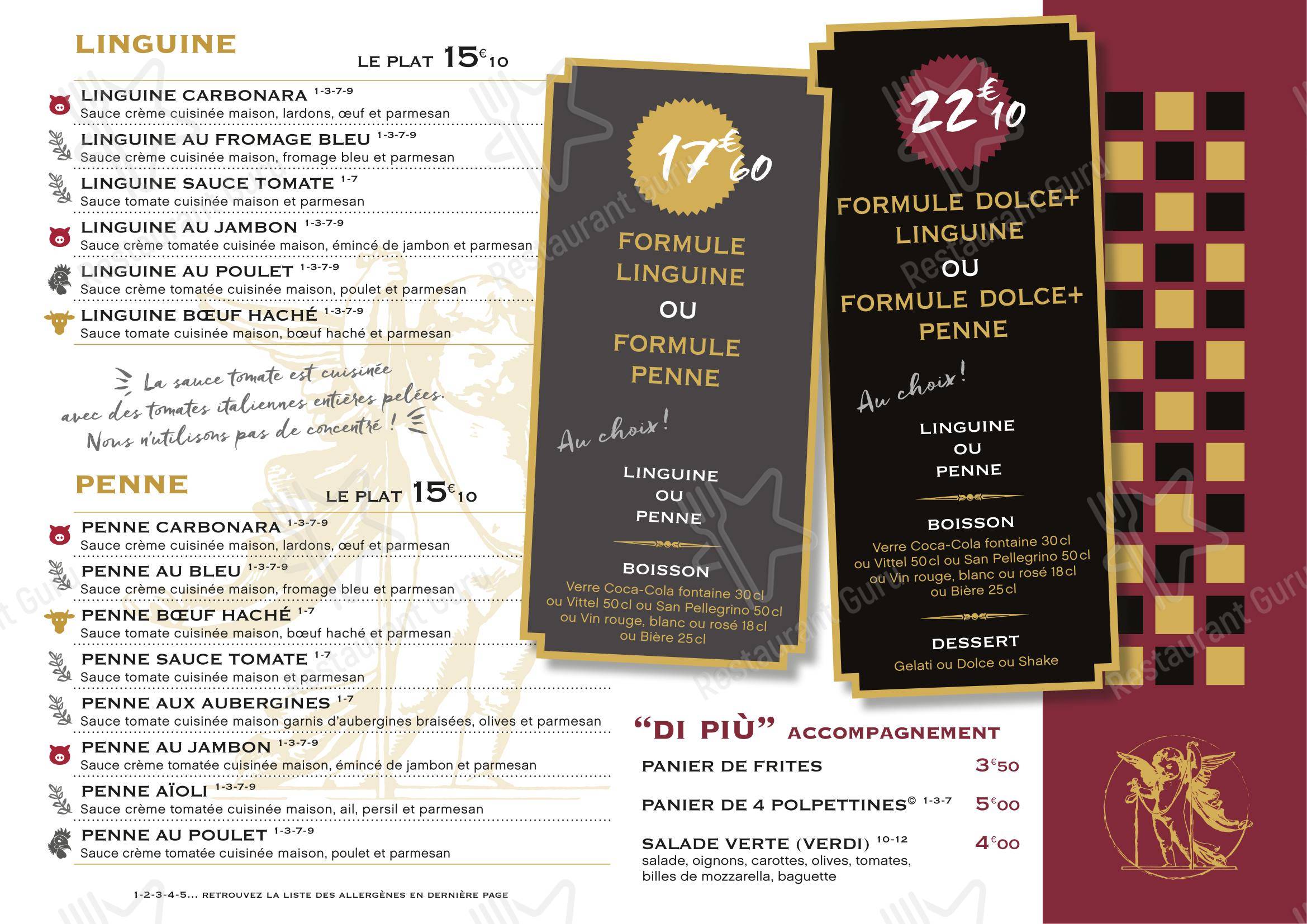 Menu pour Angelùzzo dans Metz