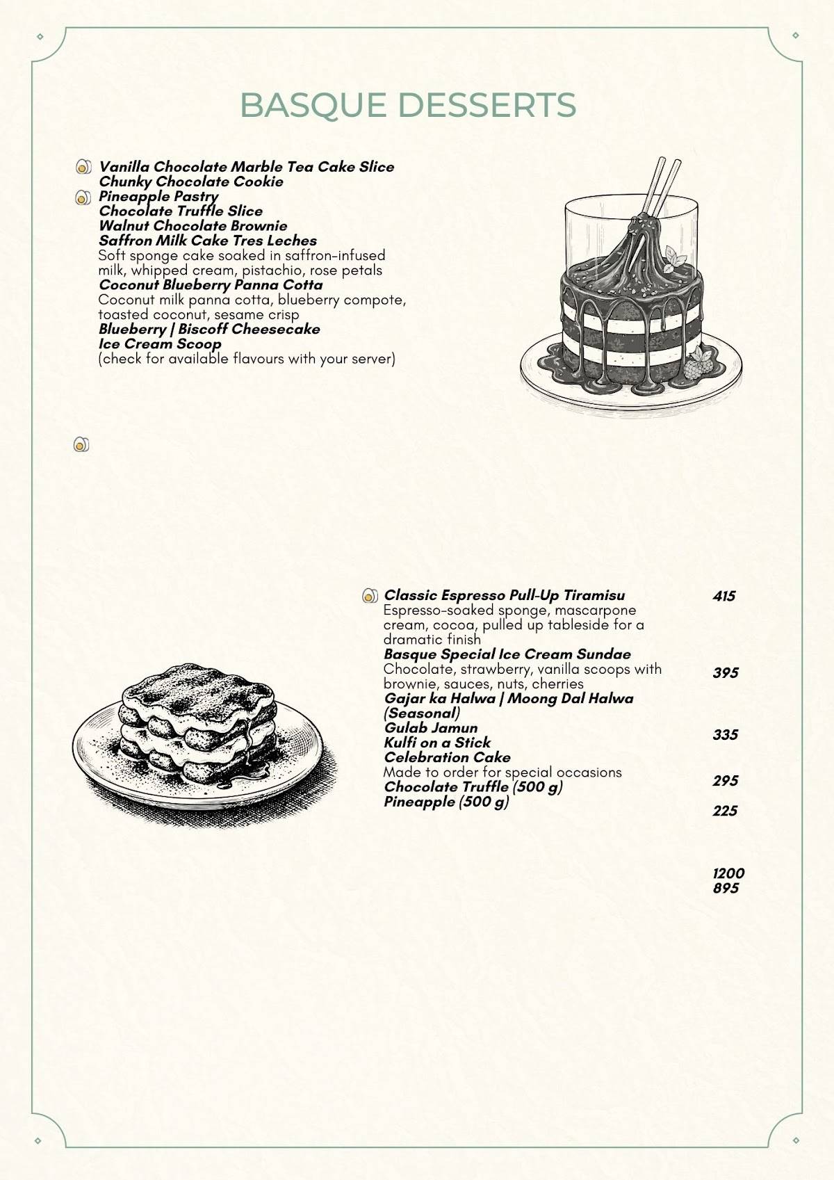Basque menu