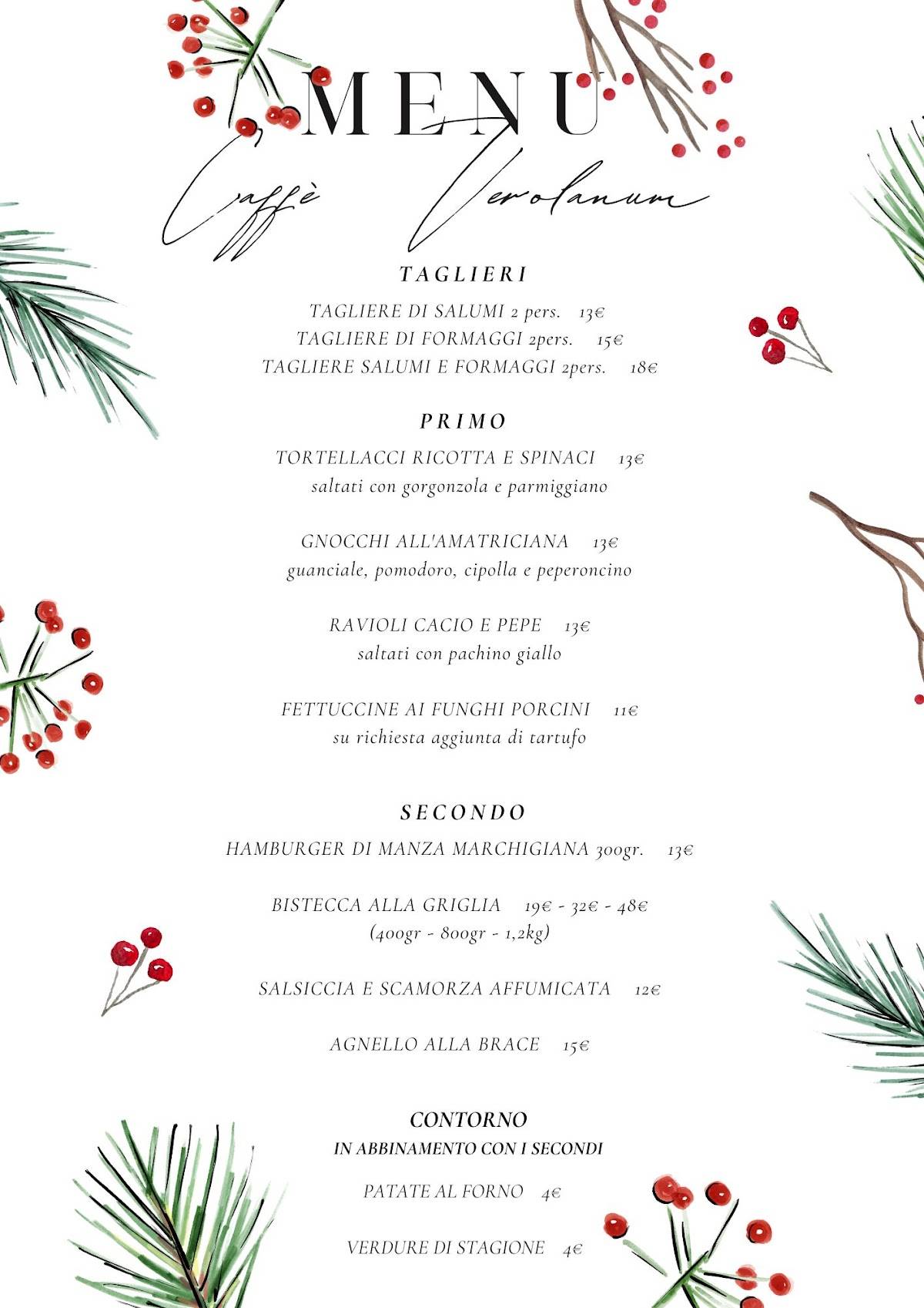 Menu di Caffè Verulanum Ristorantino 