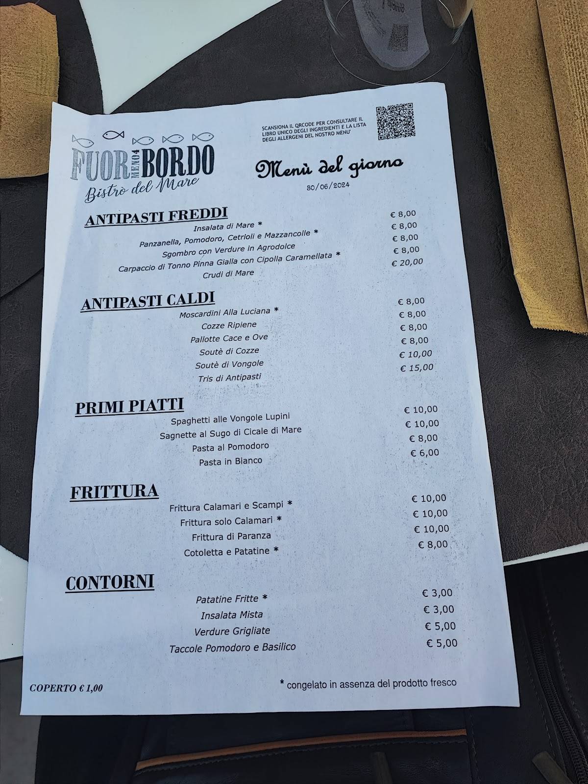 Menu di Caffè il Pontile 