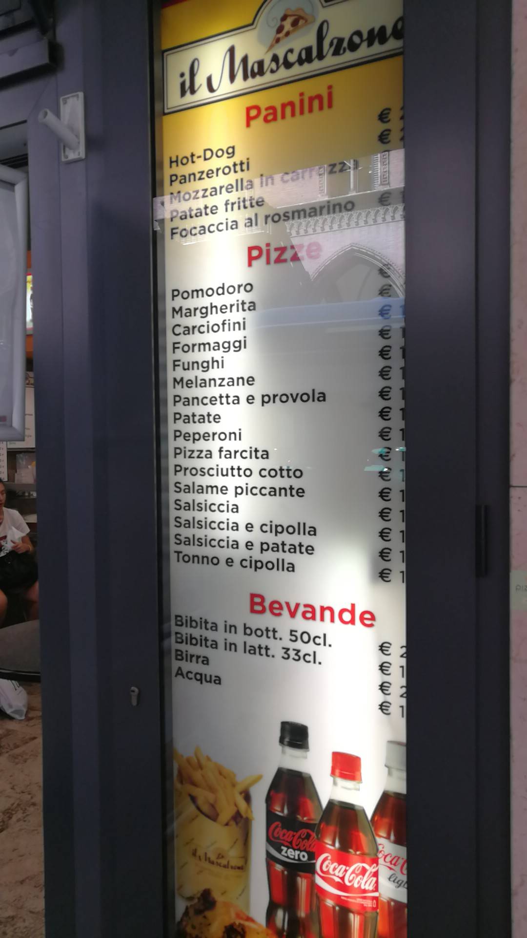 Menu di Pizzeria Il Mascalzone - Pizzeria Al Taglio 