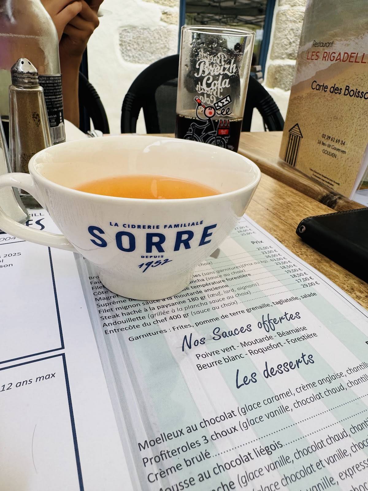 Menu de LES RIGADELLES