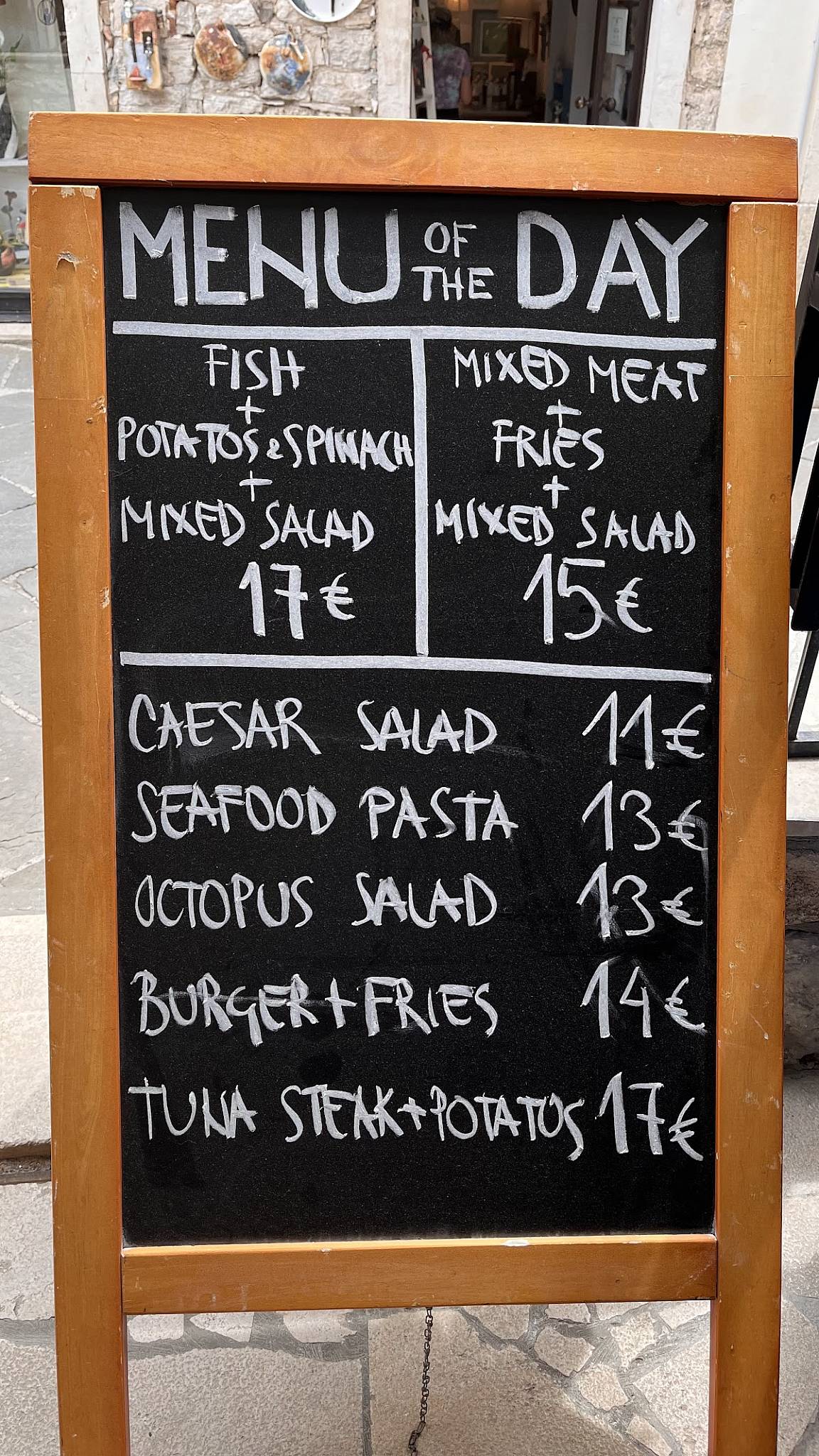 Menu di La Familia 