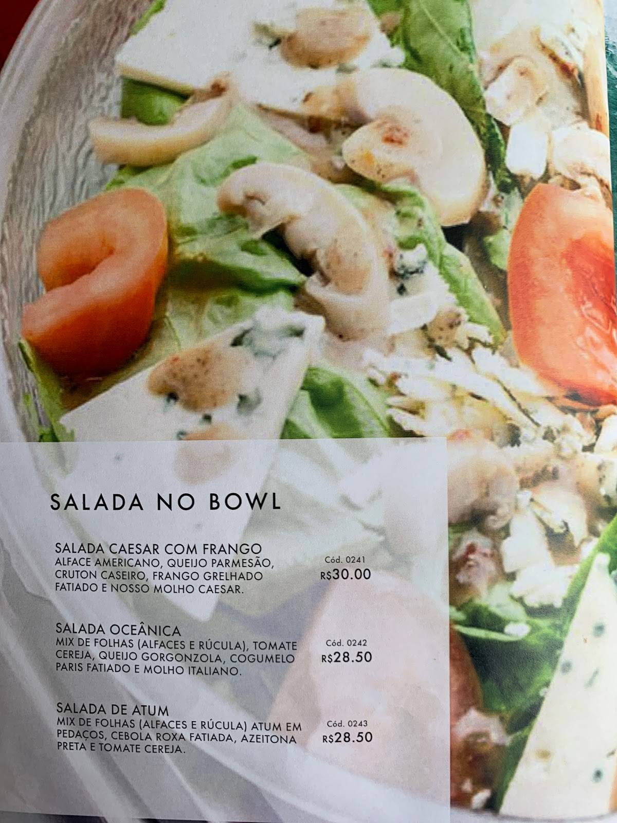 Layback Park RJ cardápio