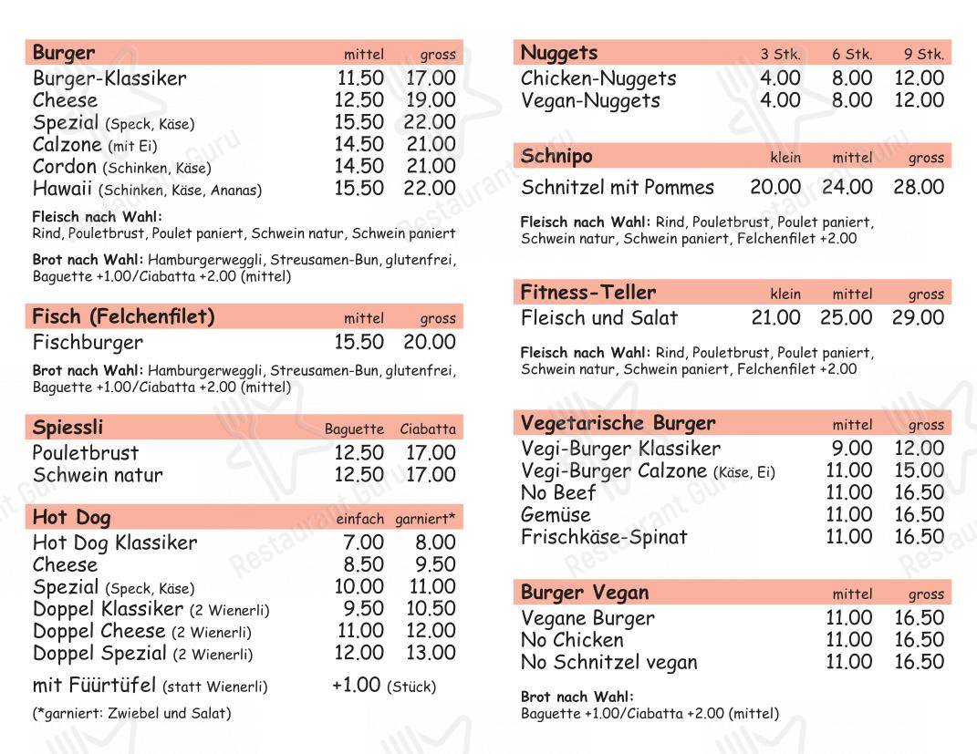 Menu di Mec Roland - Menu