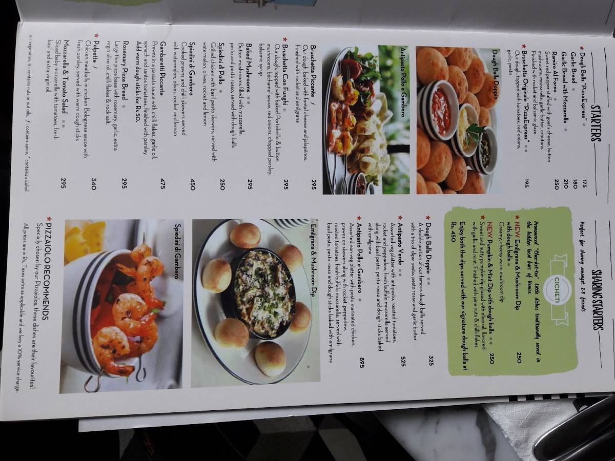 PIZZAEXPRESS menu
