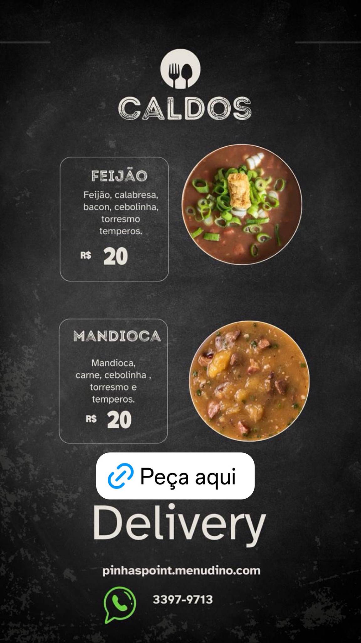 Pinhas Point Pizzaria e Hamburgueria cardápio