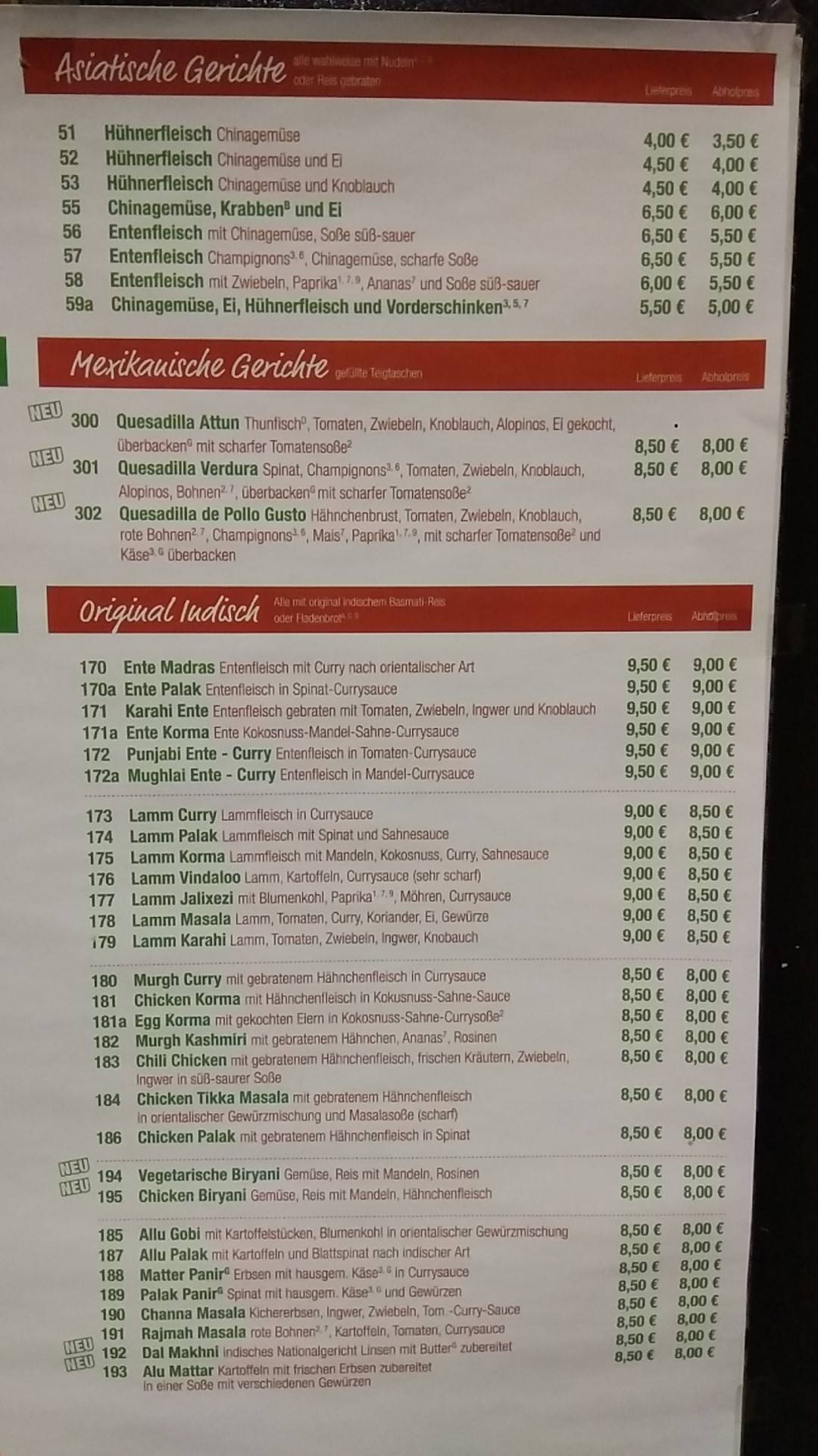 Menu de Pizza-Maria- Rochlitz