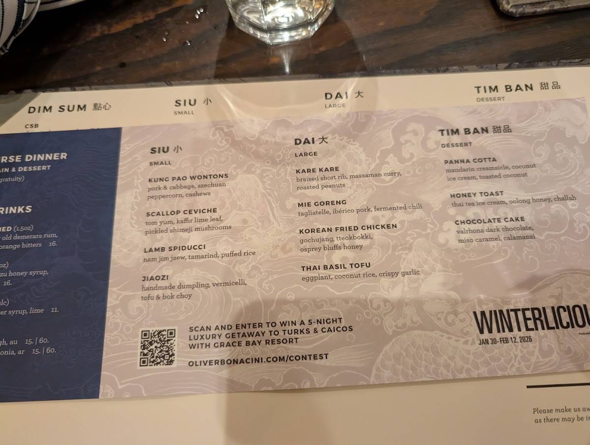 Menu de R&D Restaurant