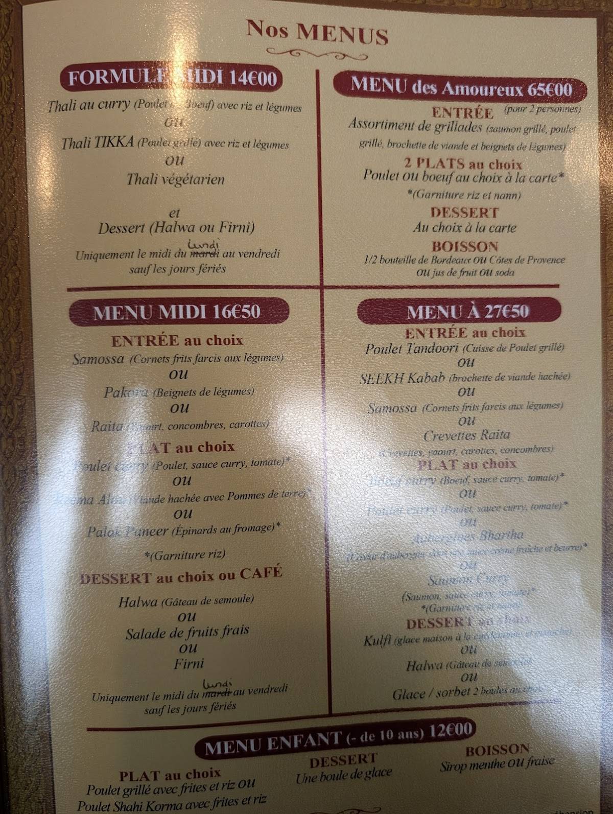Menu de Rajasthan