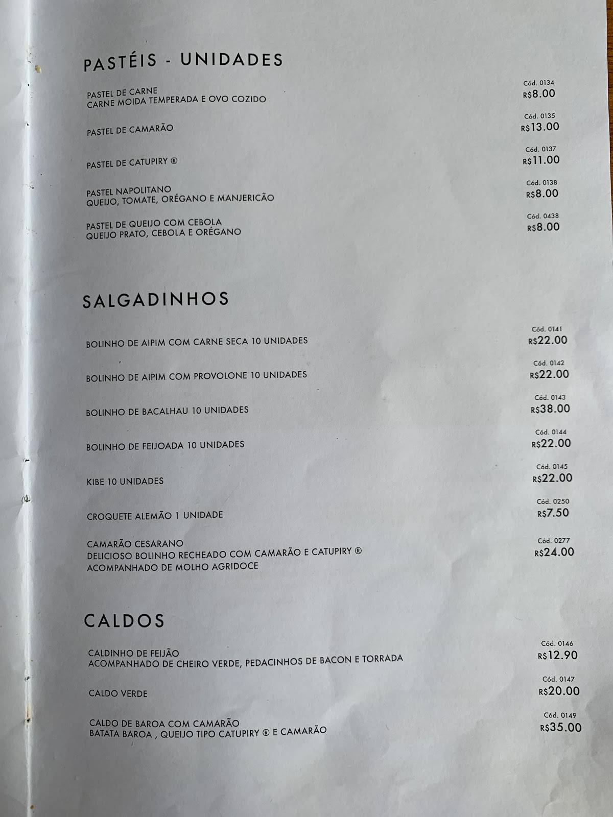 Layback Park RJ cardápio