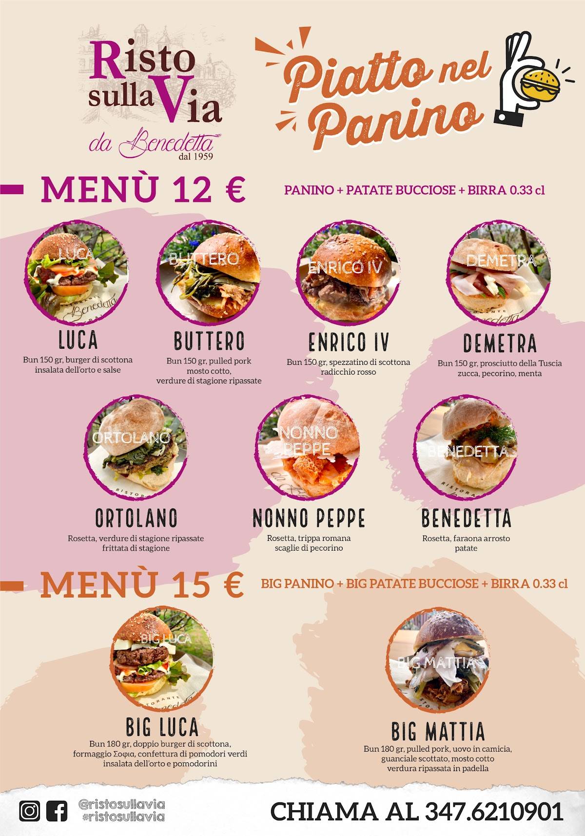 Menu di Ristorante Da Benedetta 