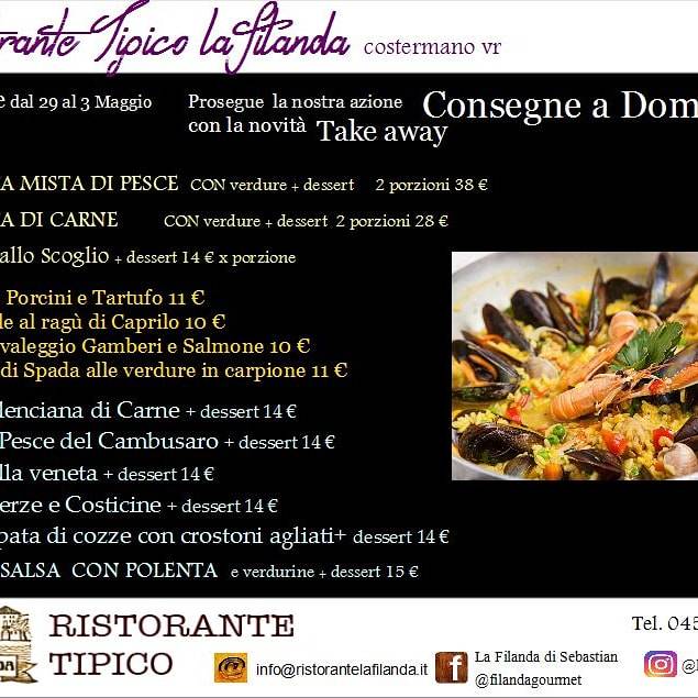 Menu di Ristorante La Filanda 