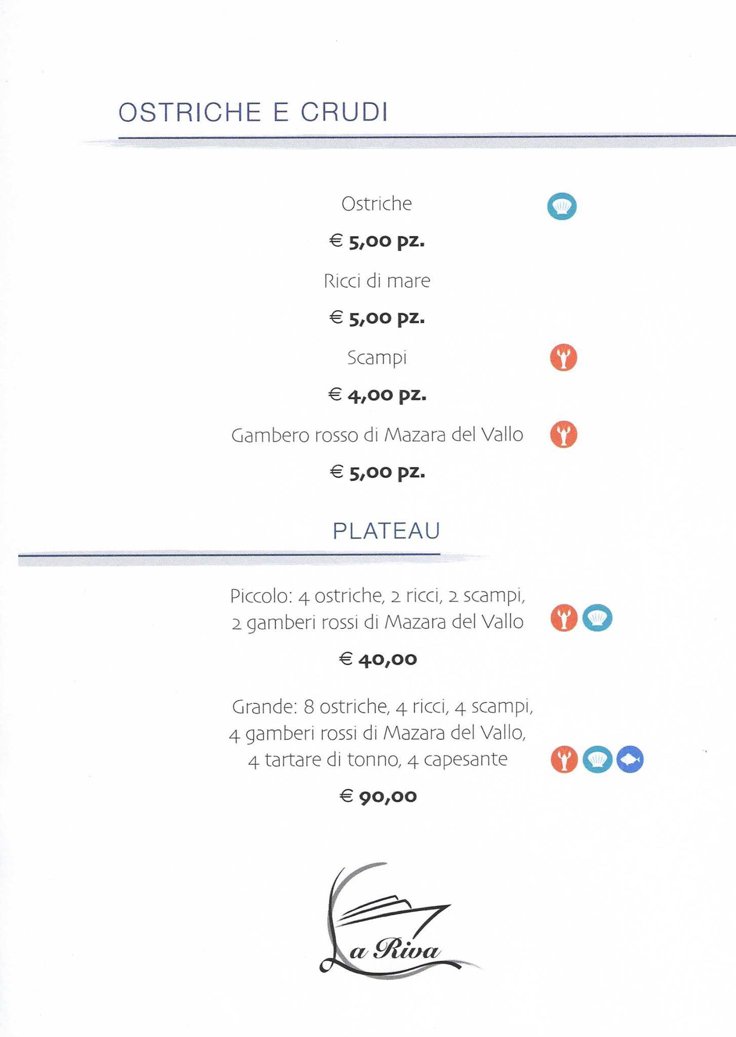 Menu di La Riva piverone Azeglio 