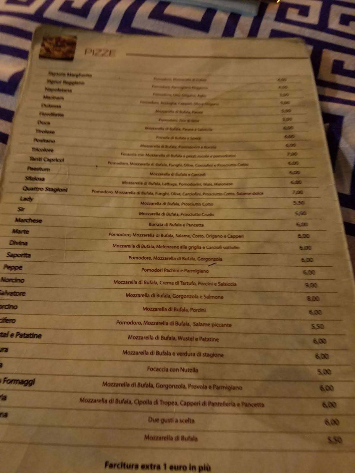 Menu di Ristorante Pizzeria Eclipse 