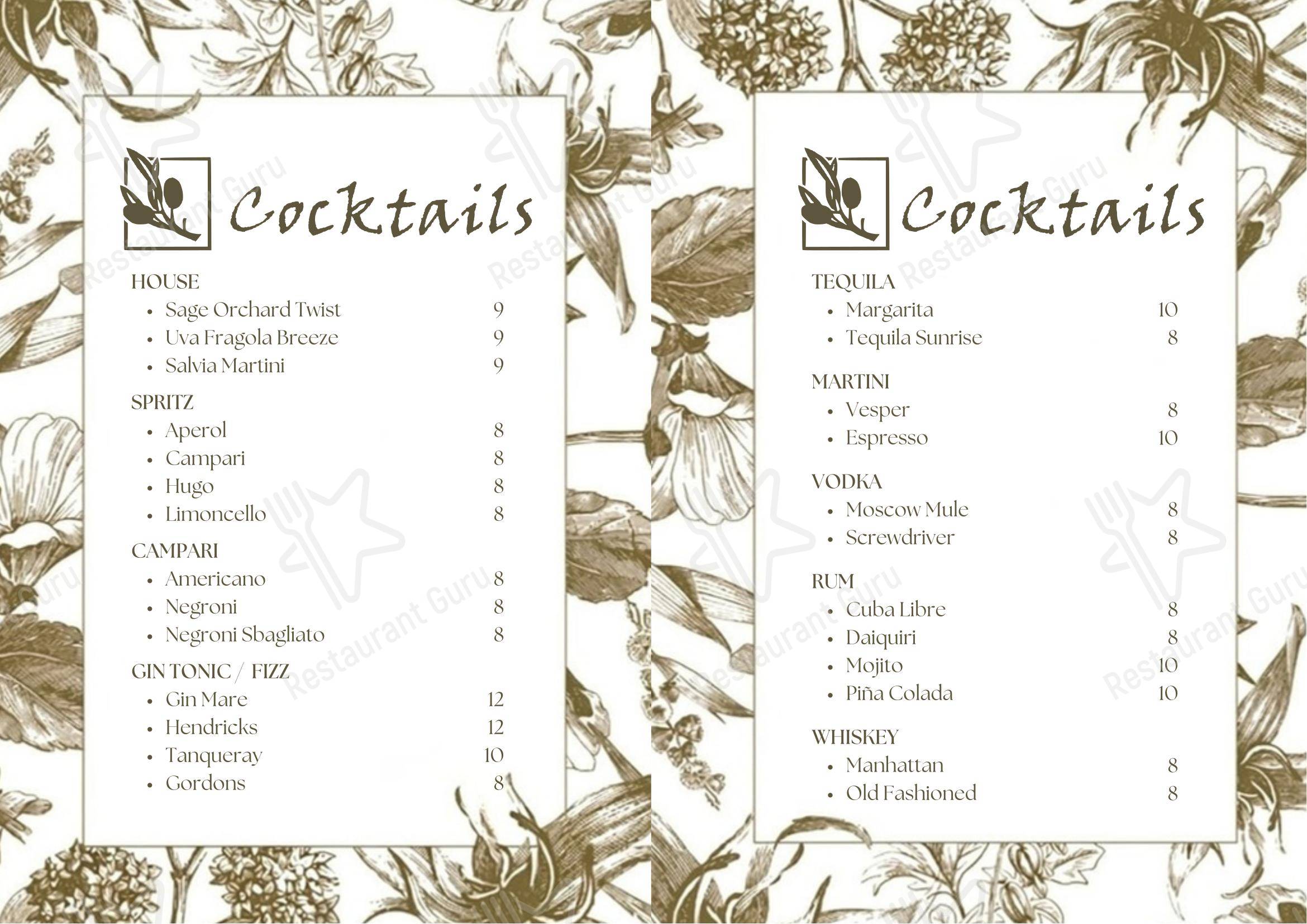 Ristorante Podere Conti in Macerie - Основное меню