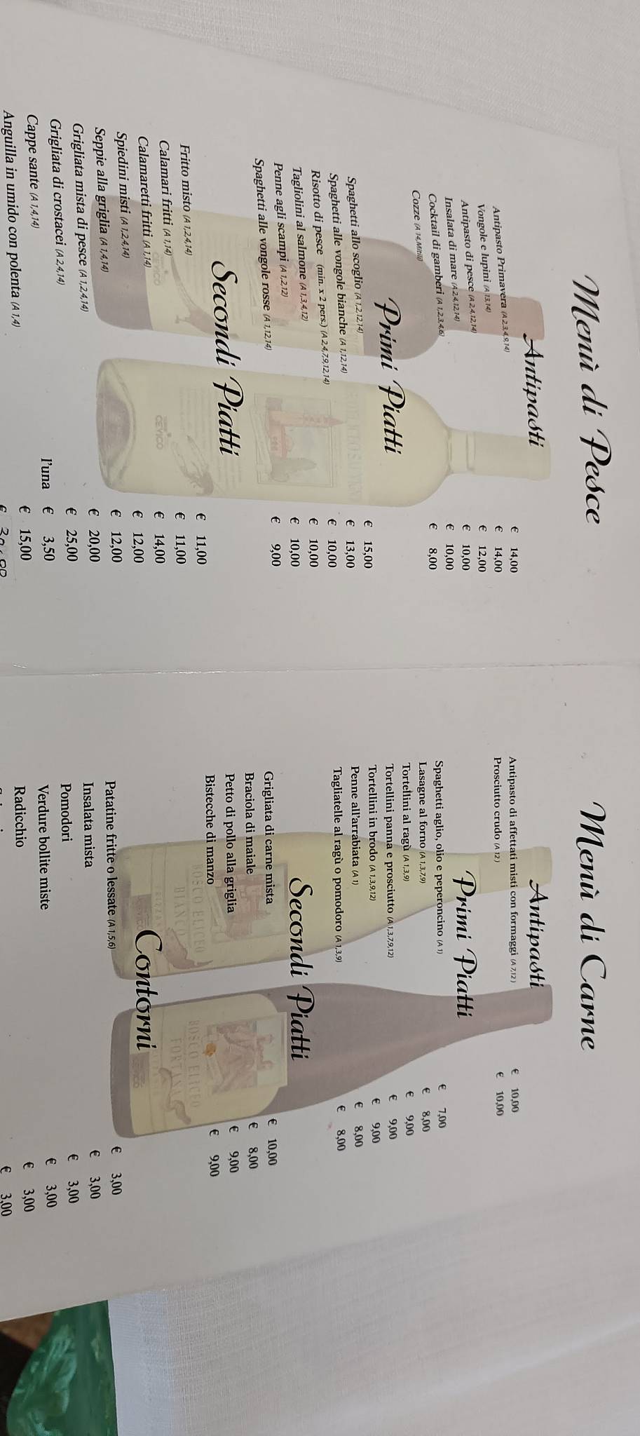 Menu di Ristorante Primavera 