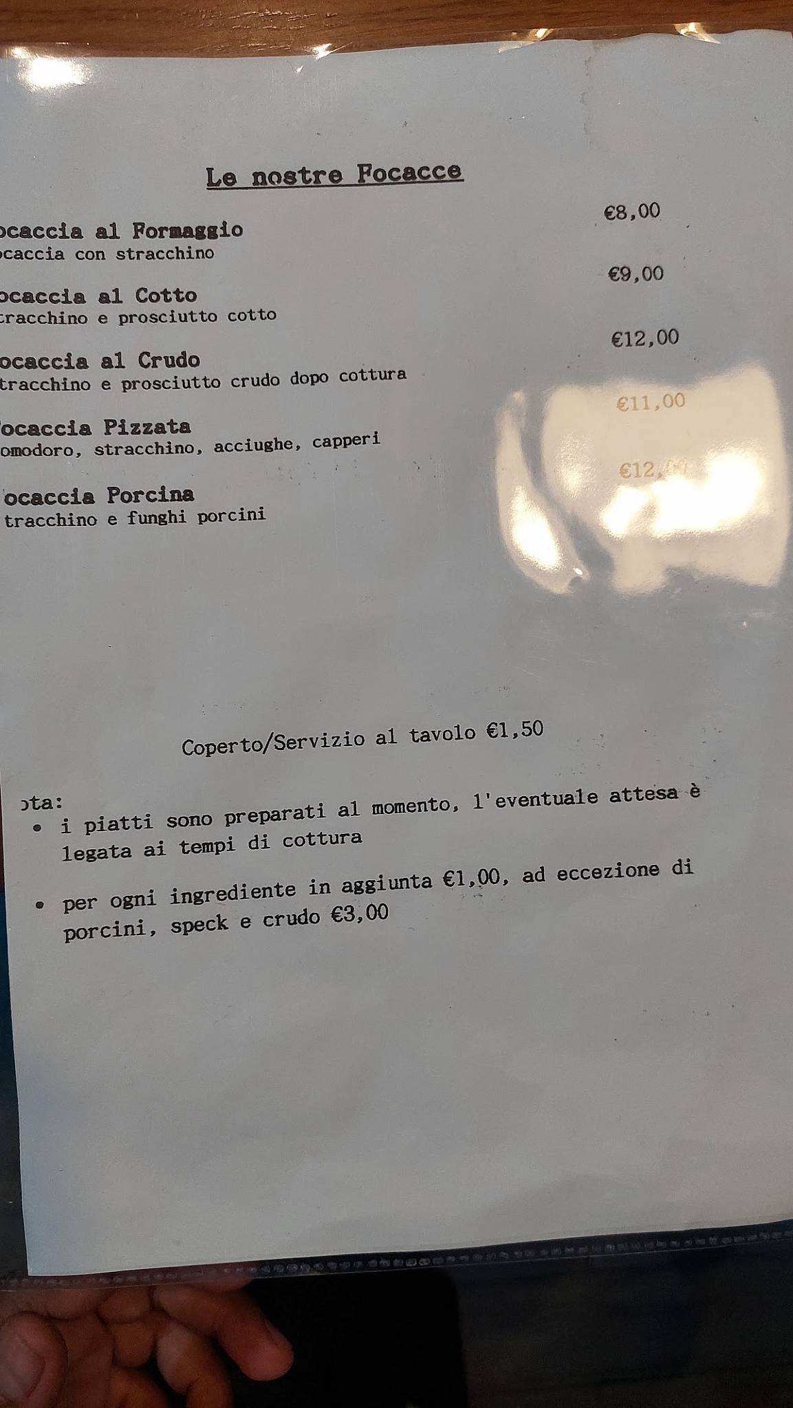 Menu di Ristorante Settebello 