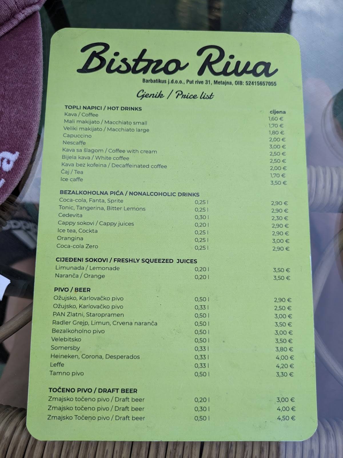 Menu di Riva 