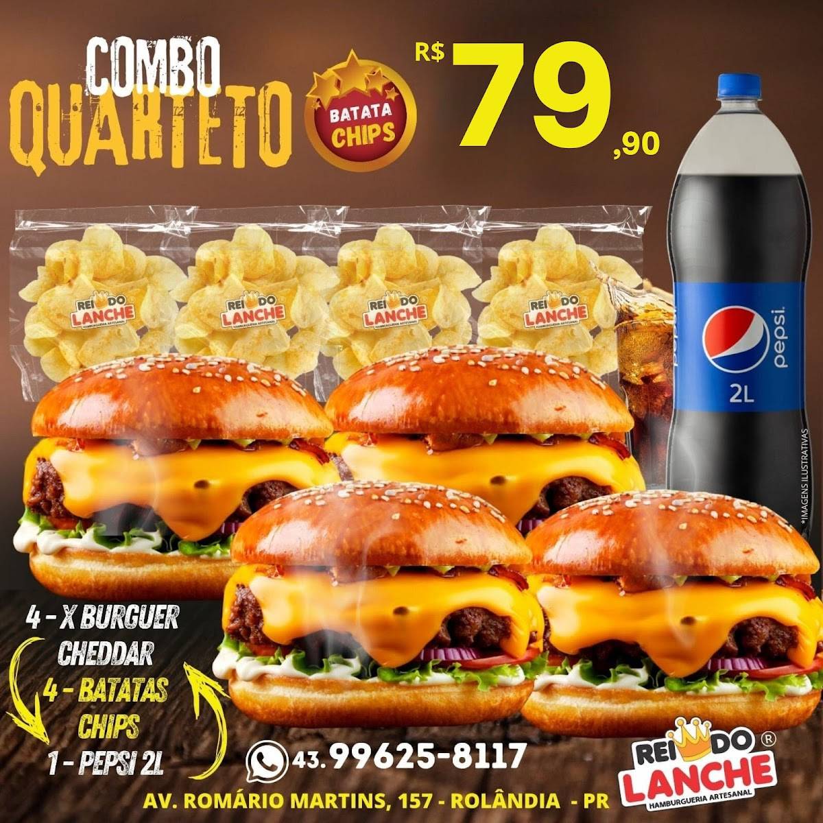 Rei do Lanche cardápio