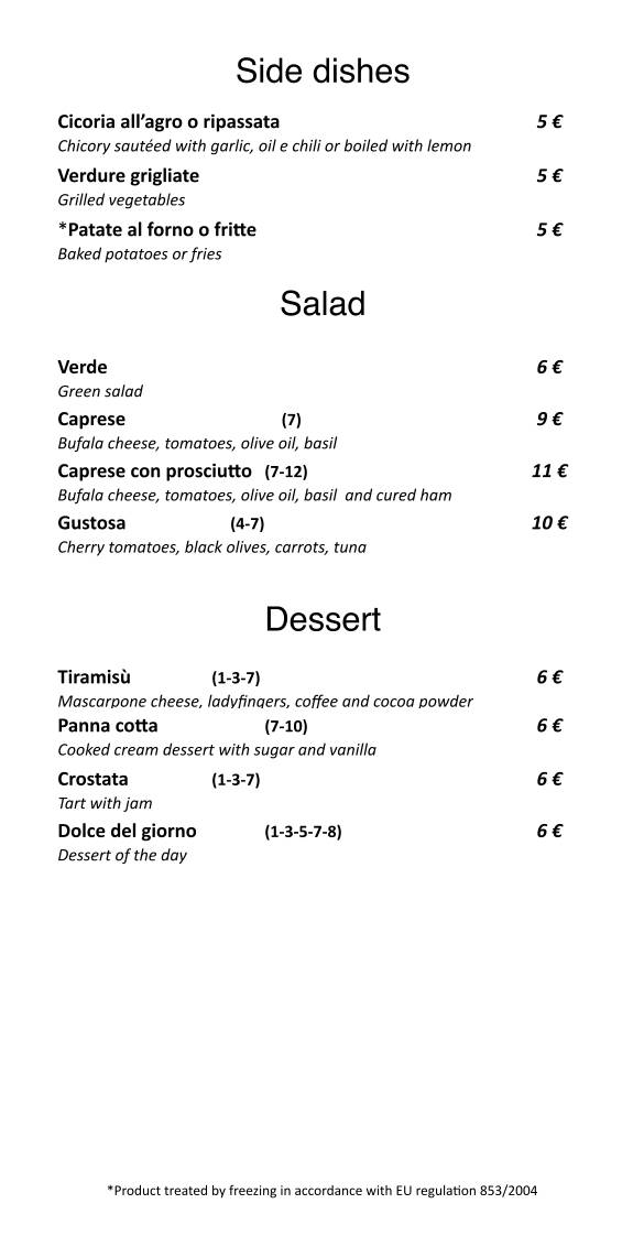 Menu di Gusto di Roma - Ristorante e Pizzeria 