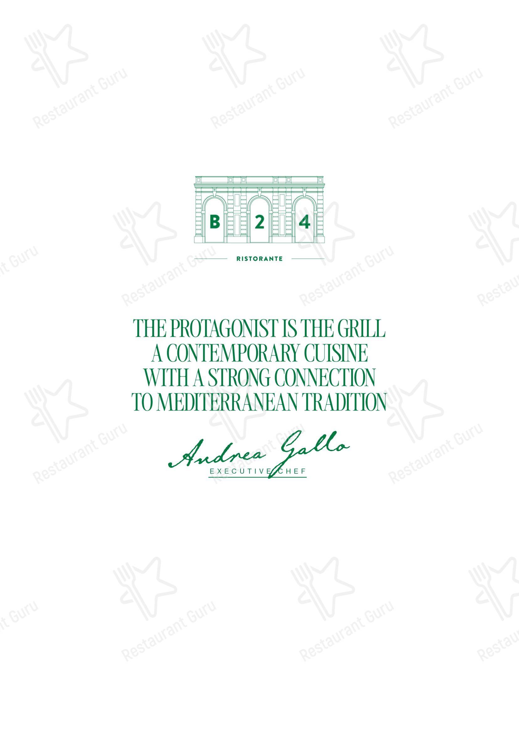 B24 Roma in Roma - 菜单