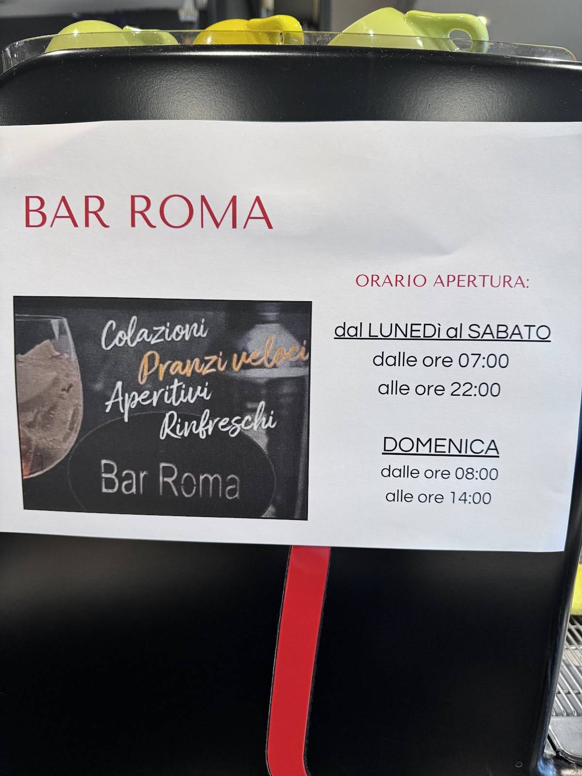 Menu di Bar Roma 