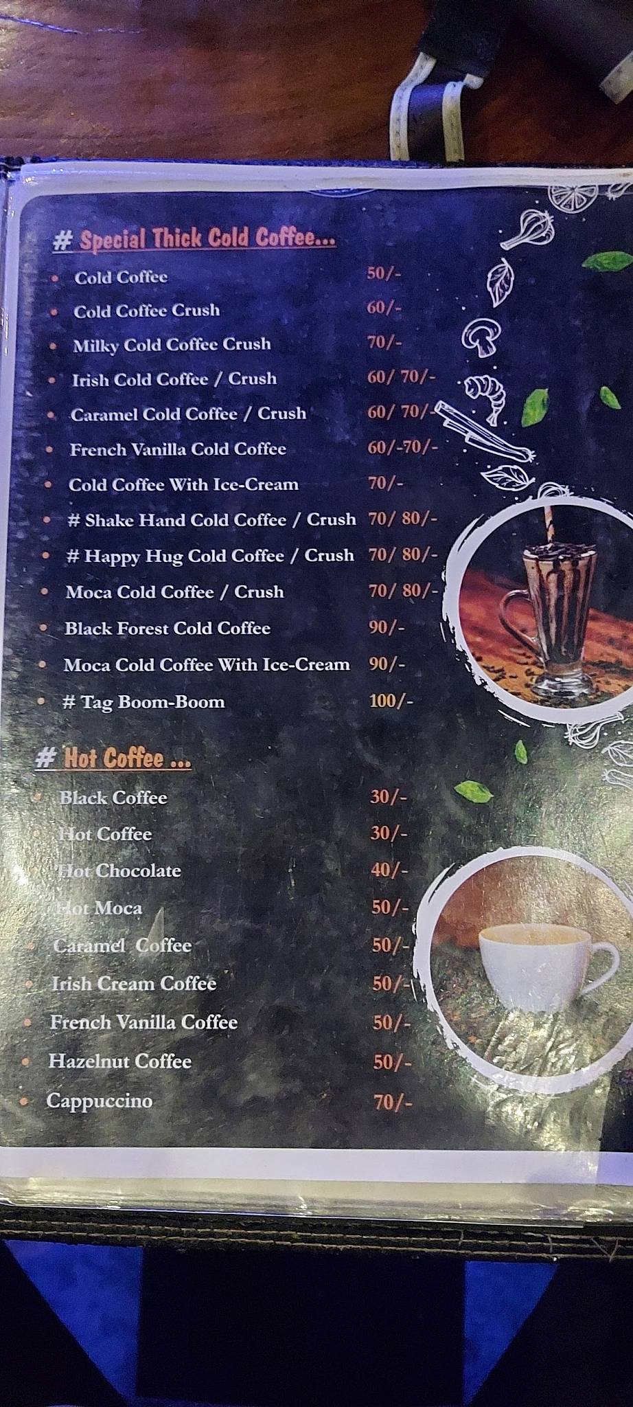 Cafe HashTag menu