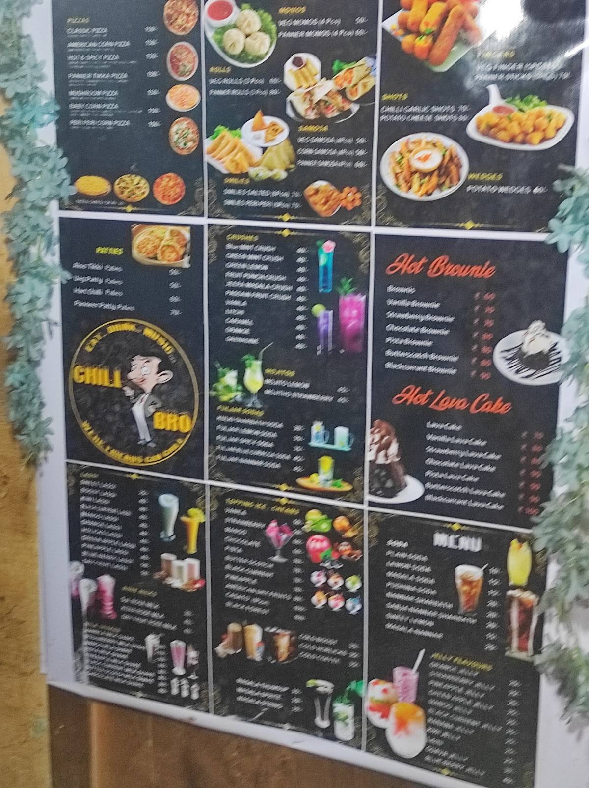 Chill Bro menu