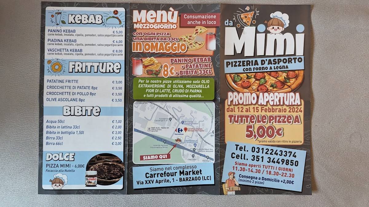 Menu di Pizzeria Da MIMI 