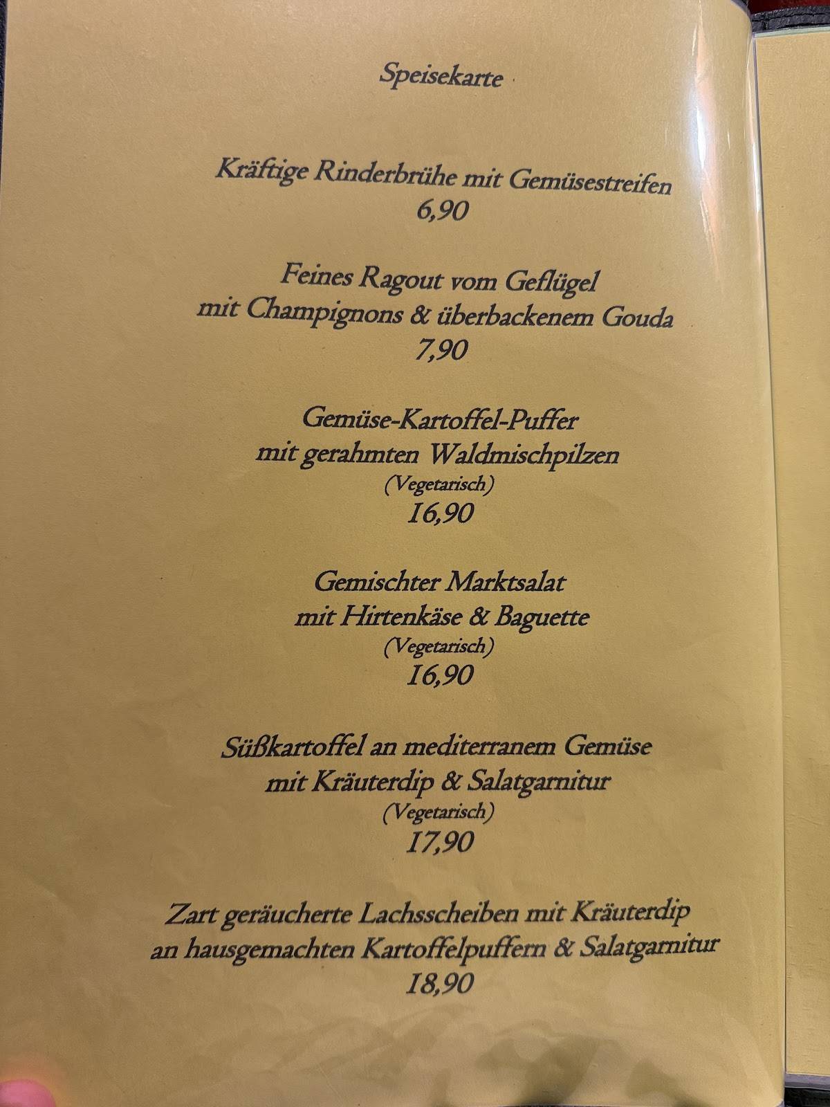 Menu de Felsendome Rabenstein