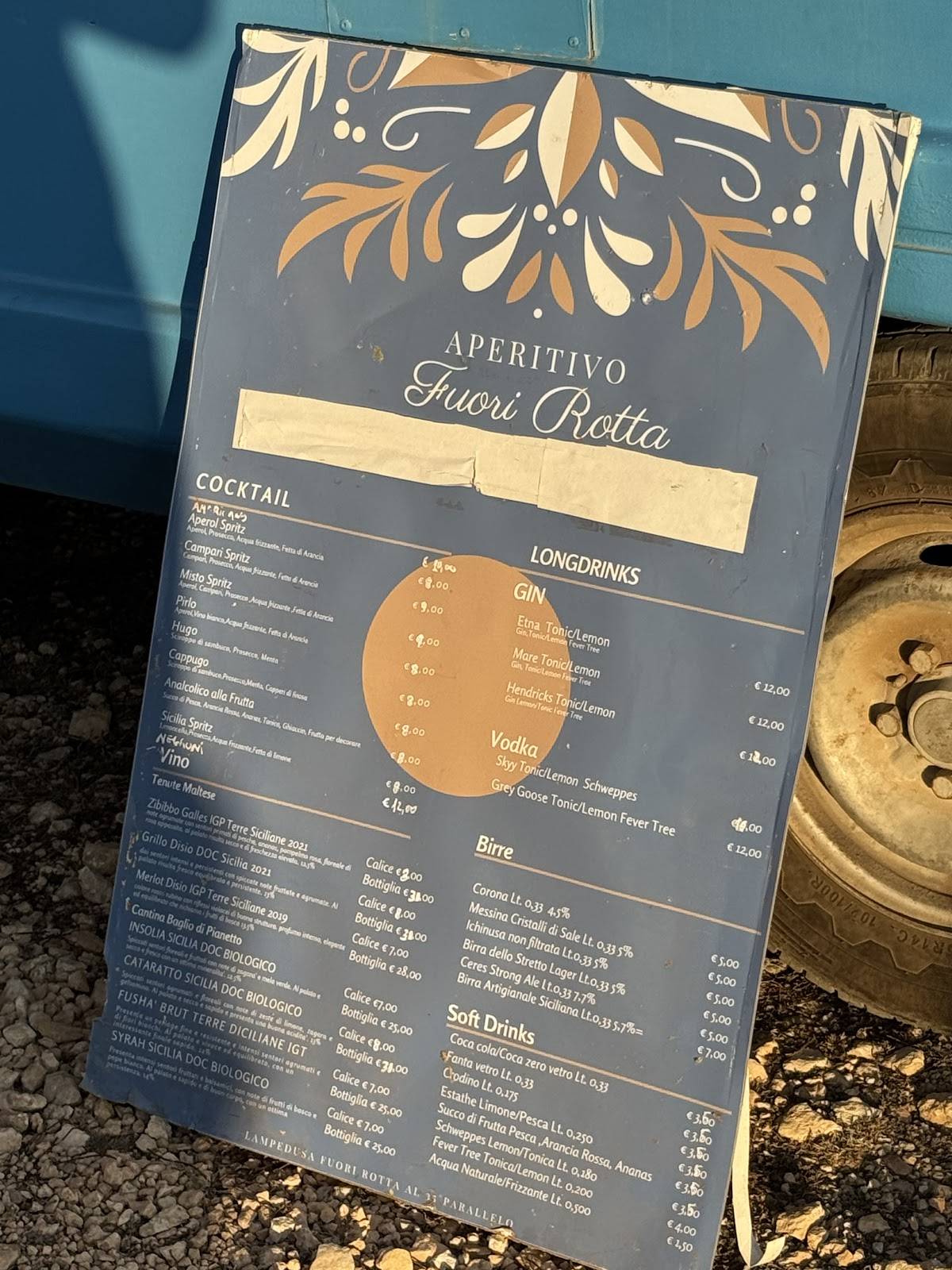 Menu di Fuori Rotta 