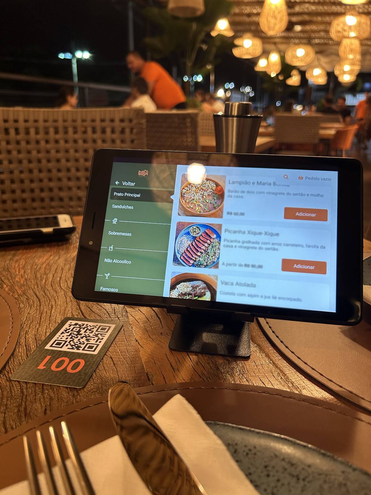 Ginga Rooftop cardápio