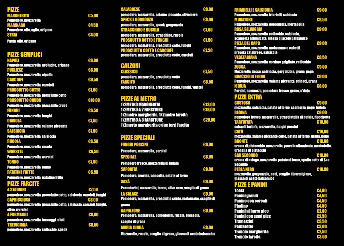Menu de Golden24 Ristobar
