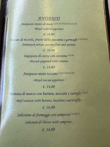 Menu di LA FORESTERIA RISTORANTE 