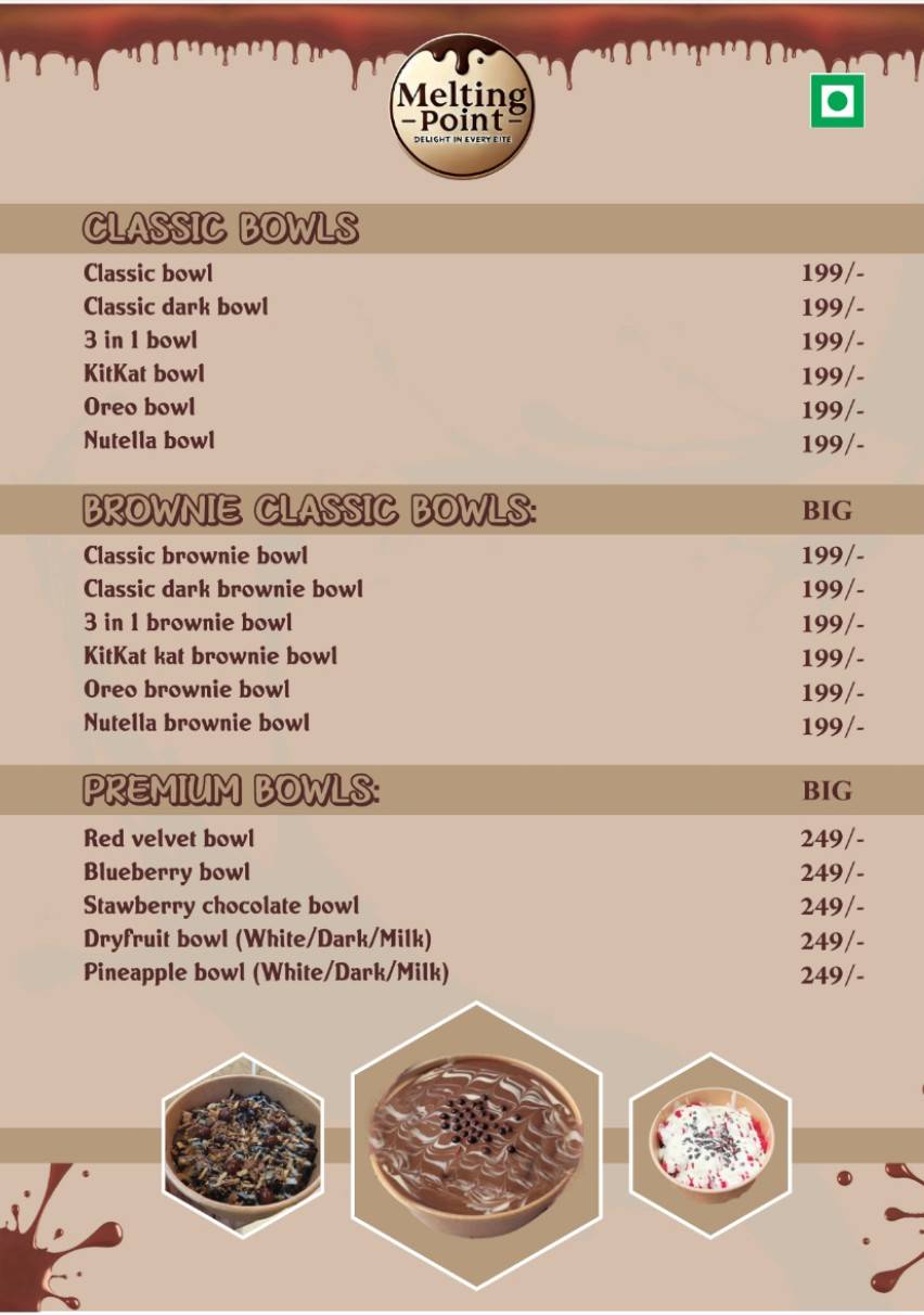 Melting Point menu