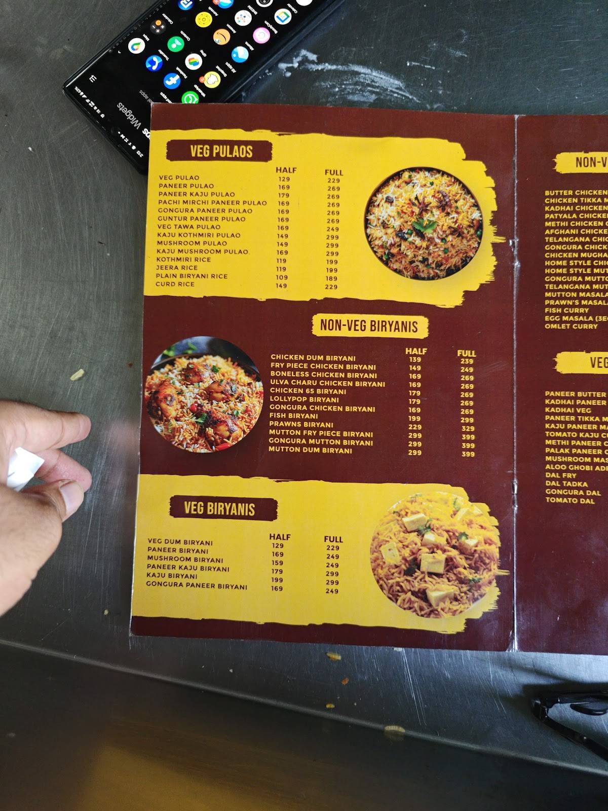 Neethu's Kitchen menu