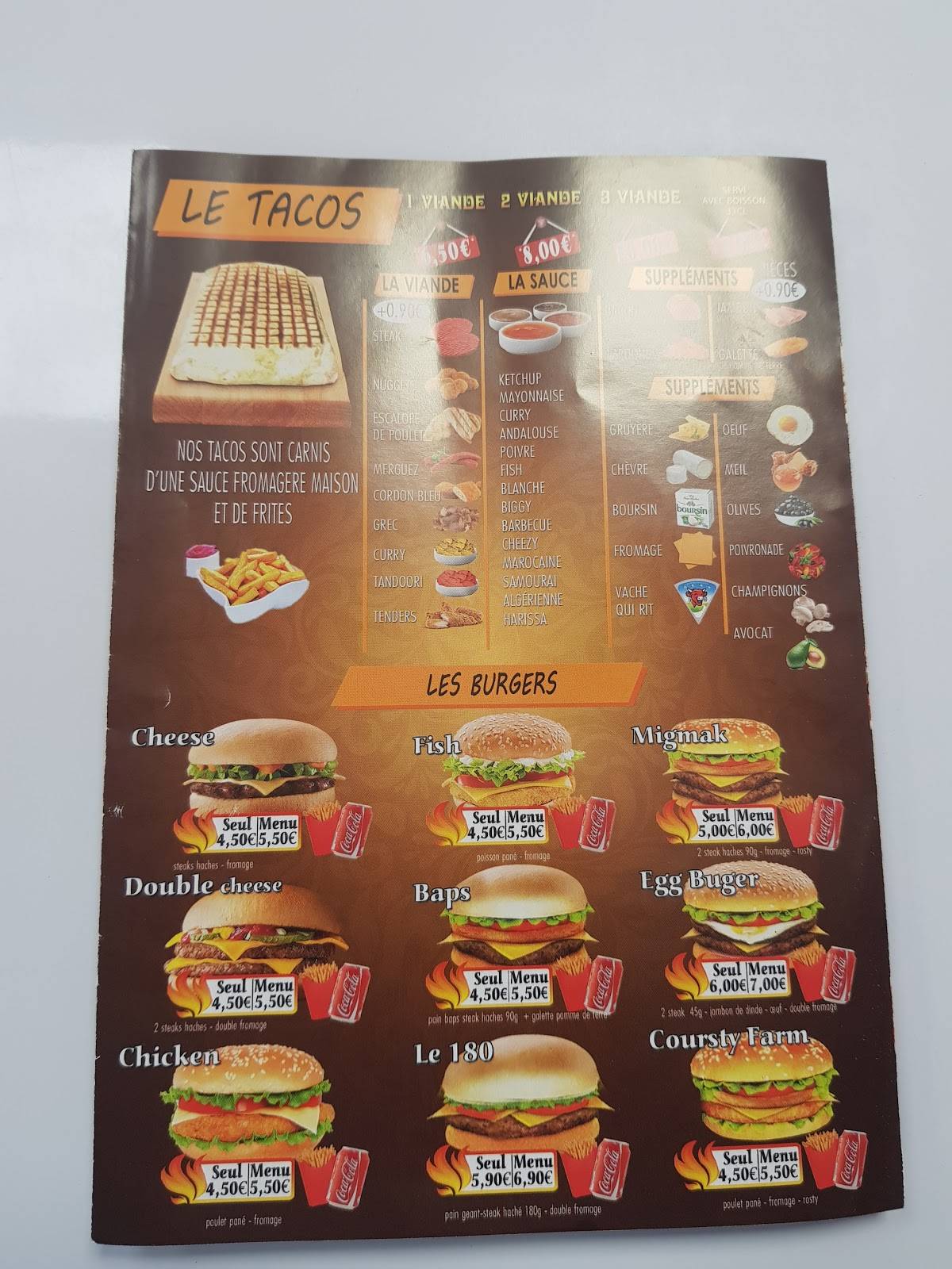 Menu de O'Chicken Rice