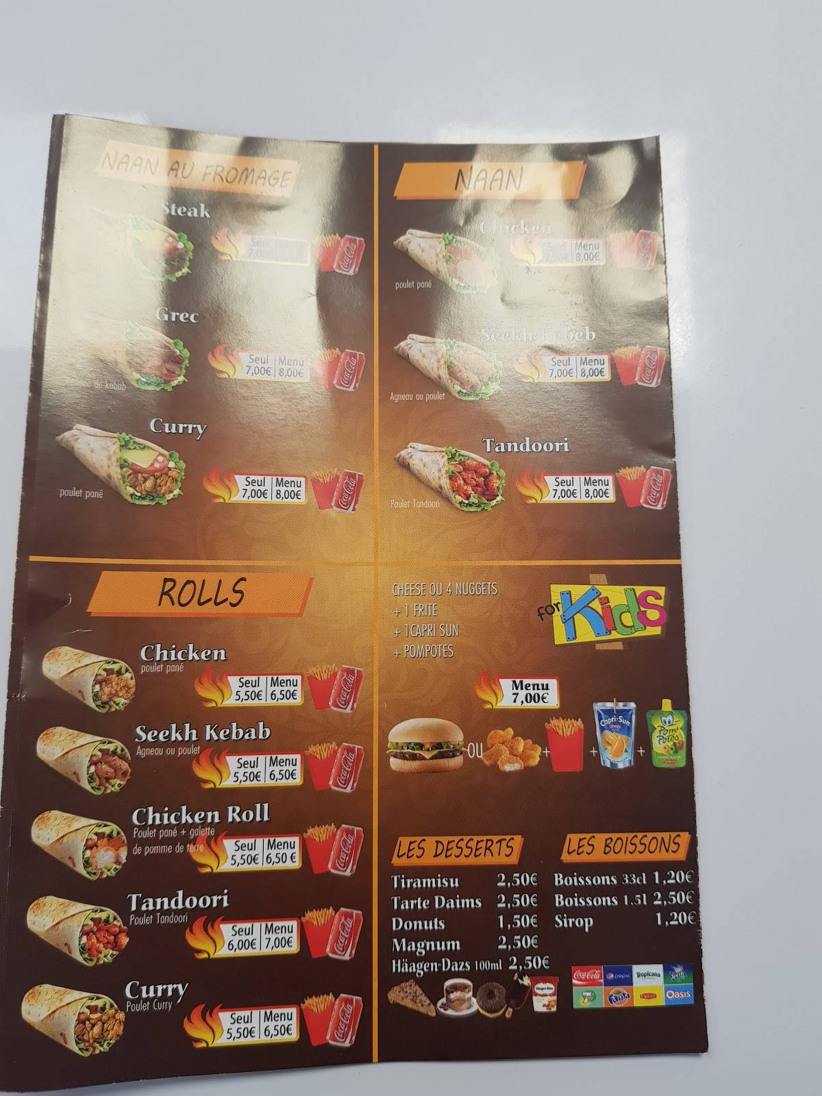 Menu de O'Chicken Rice