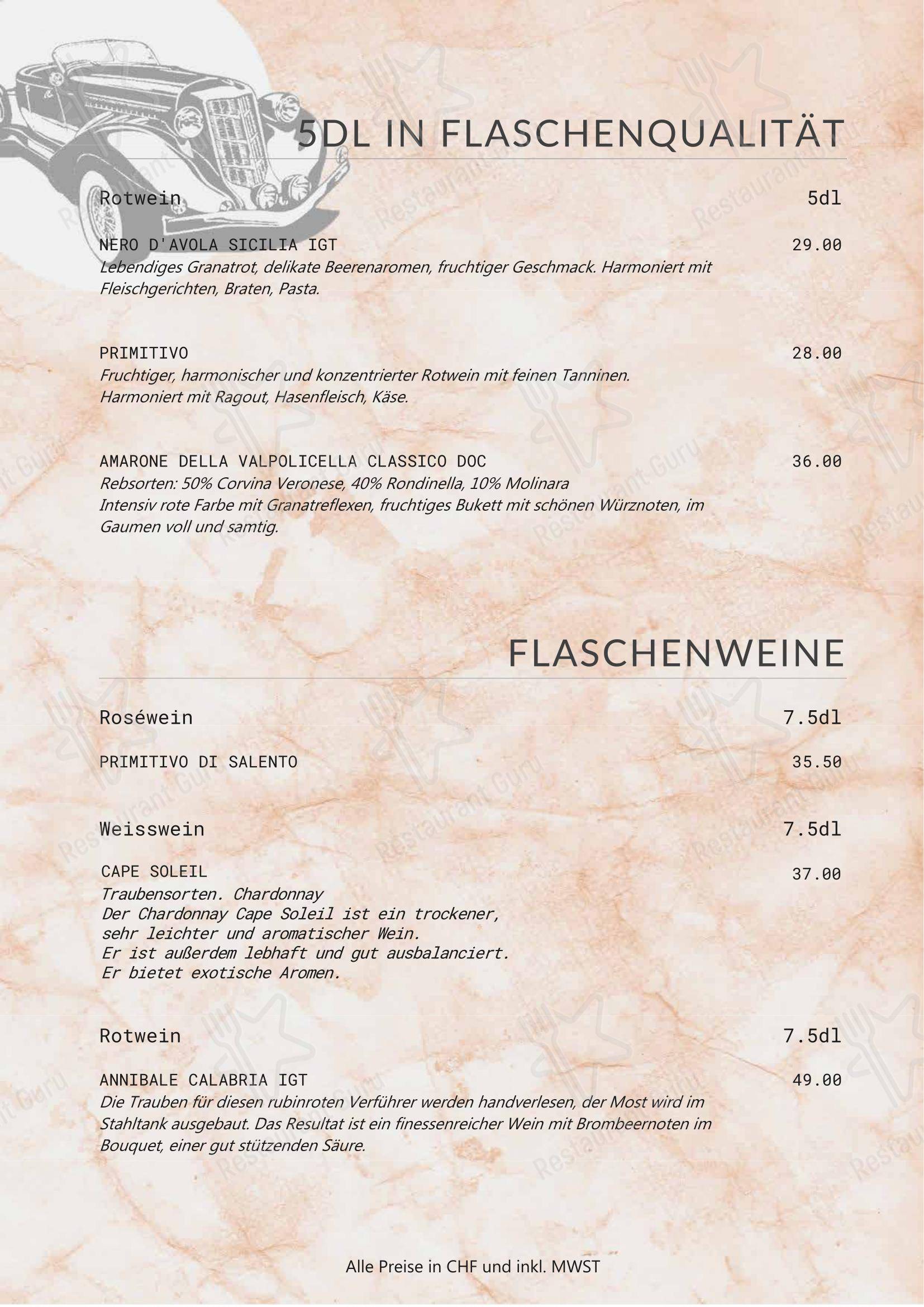 Menu per Oldtimer in Coira