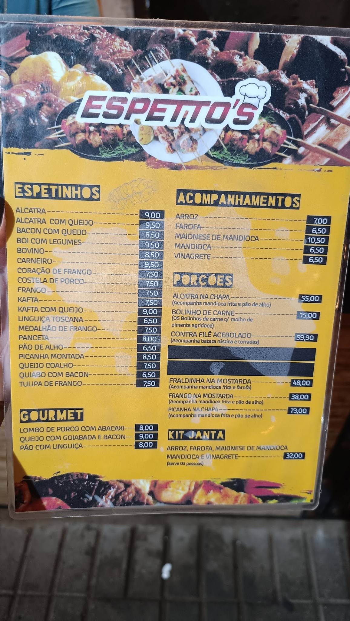 Pátio Container cardápio