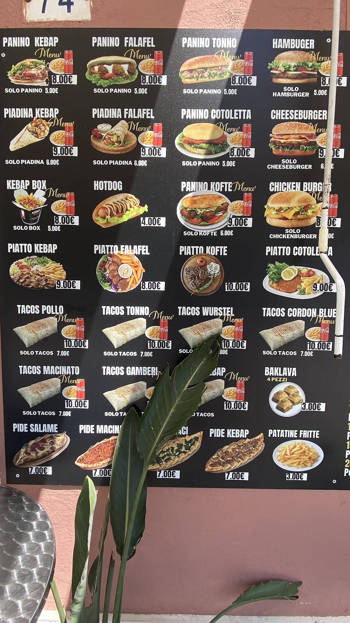 Menu di "Piatto Rotto" Kebab+Tacos & Pizza 