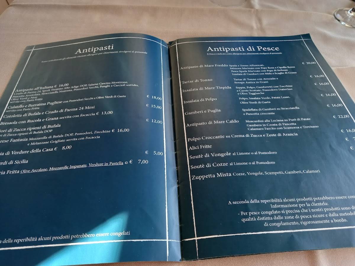 Menu di Pizzeria alla Funivia 