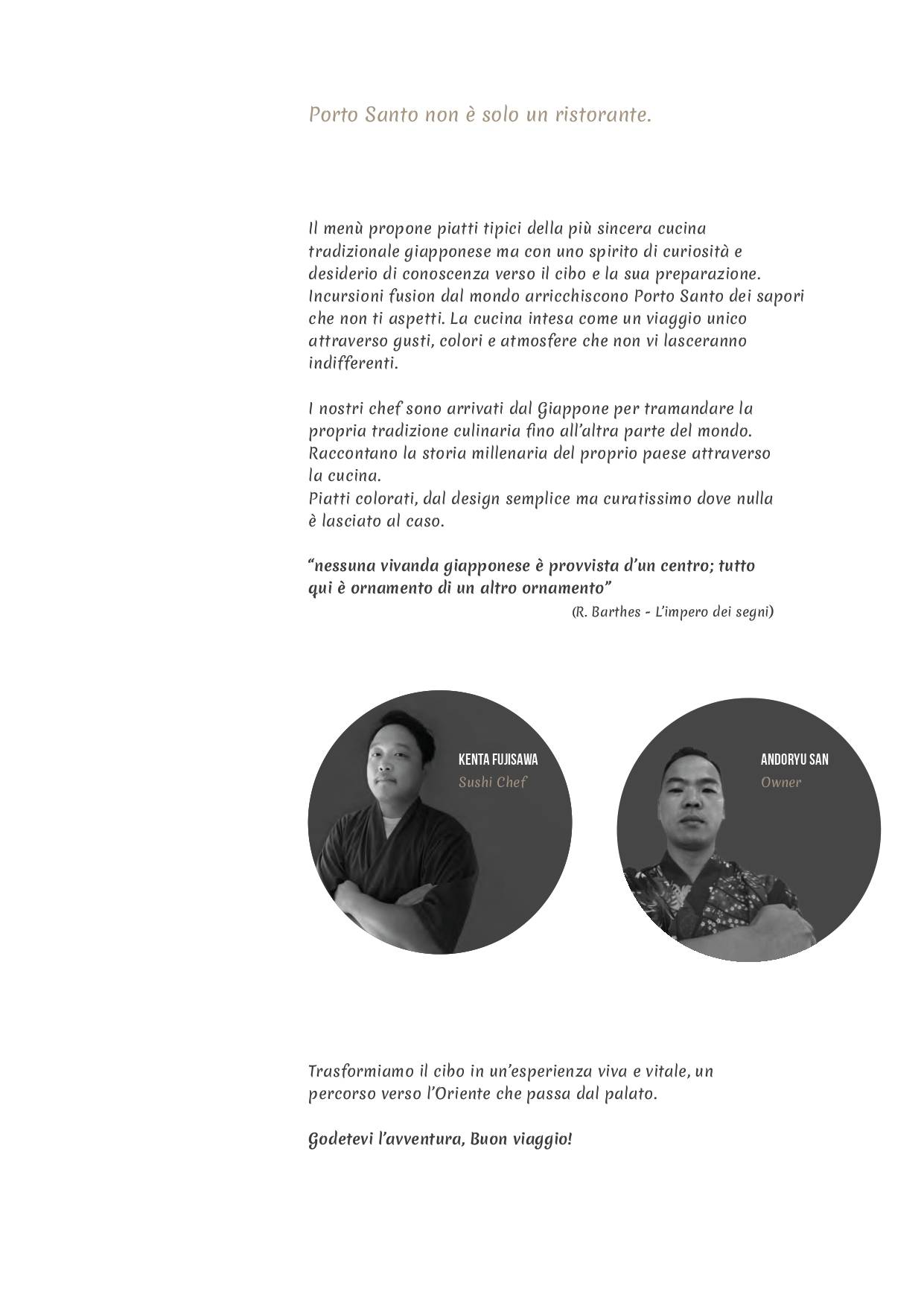 Menu di Porto Santo Sushi Ristorante 