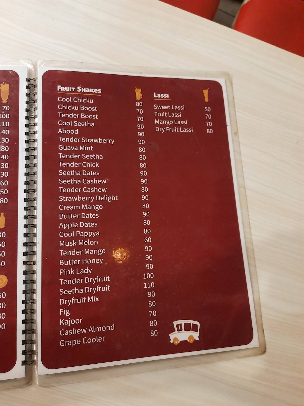 Red Rabbit Cafe menu