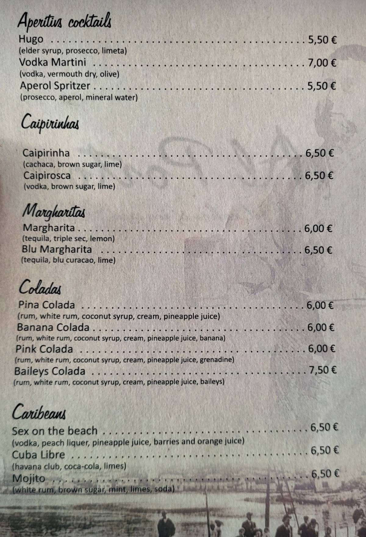 Menu di La Rosa 