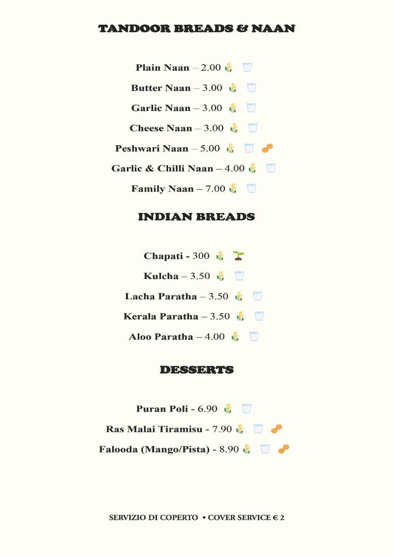 Menu di Saaz Restobar 